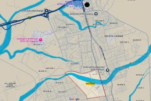 Sector 8 DHA City Karachi Map View of Boundaries and Location on Google Maps