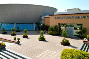dha city karachi facilitation center located near to the main gate of dck
