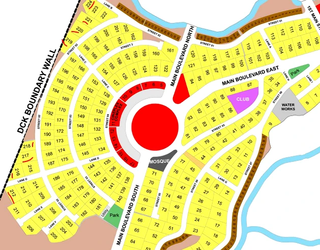 Plots Facing a Wall Less attractive due to limited open access Can be hard to sell and discounted by up to 30 percent compared to plots with better views In DHA City Karachi, Plots Facing a Wall Less attractive due to limited open access Can be hard to sell and discounted by up to 30 percent compared to plots with better views
