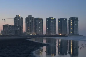 Emaar Karachi lost in the magical hues of twilight, where the sky whispers secrets to those who listen