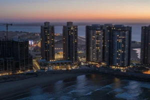 when the world is painted in shades of gold and blue, and for a moment, time stands still at Emaar Karachi