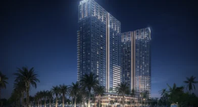 Park Edge from outside located in Emaar Oceanfront Karachi