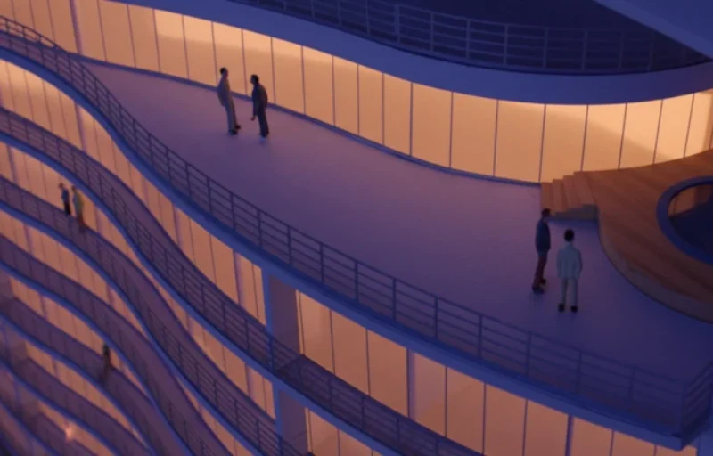 The Apartments in The Arkadians offer 6-foot-wide continuous terraces for unobstructed views